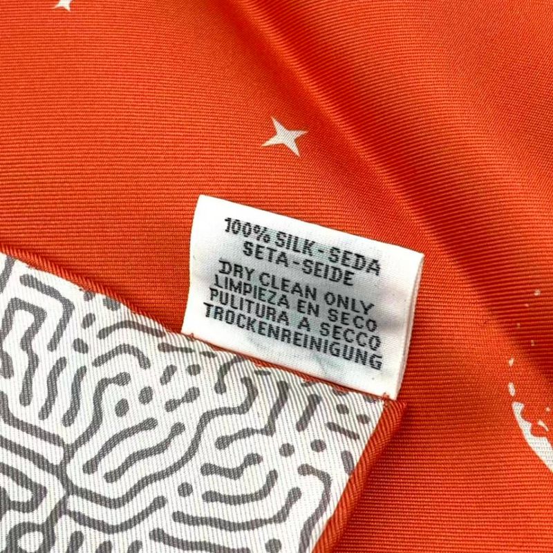 Hermes Scarf Carre 90 Silk Cles Clair De Lune Orange Box — view 8