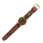 Gucci Watch G Timeless 126.4 Beige GG Supreme Strawberry Pattern Fabric Dial GP — view 3