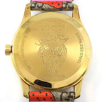 Gucci Watch G Timeless 126.4 Beige GG Supreme Strawberry Pattern Fabric Dial GP — view 4