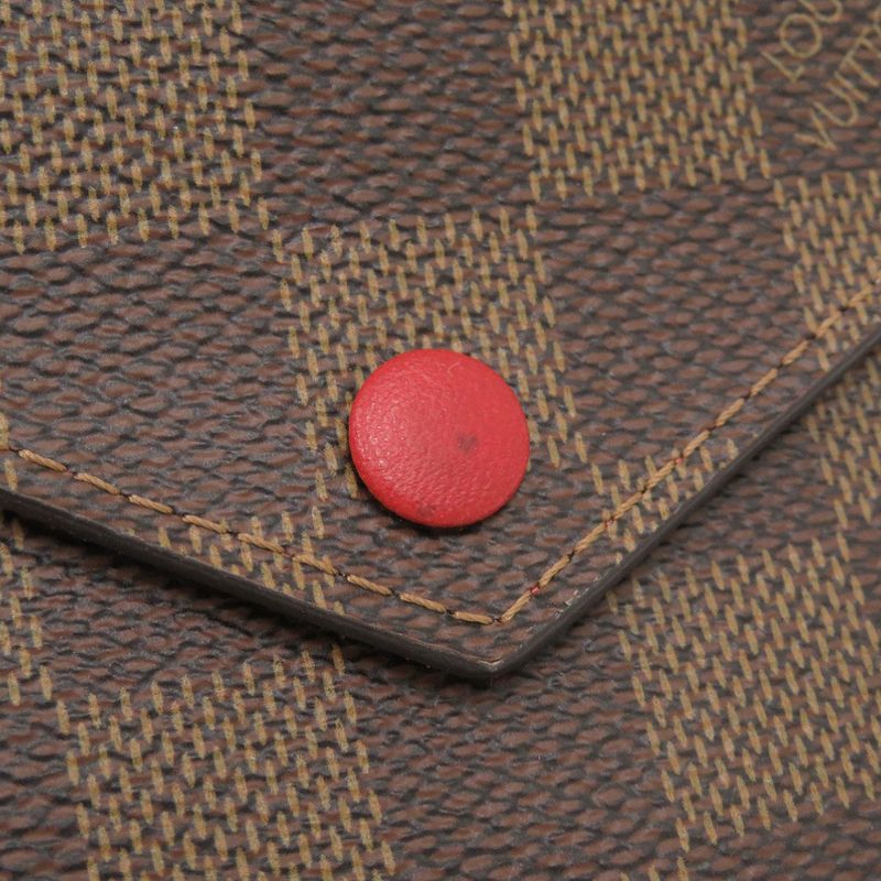 Louis Vuitton Portefeuille Victorine Damier Red Brown Trifold — view 7
