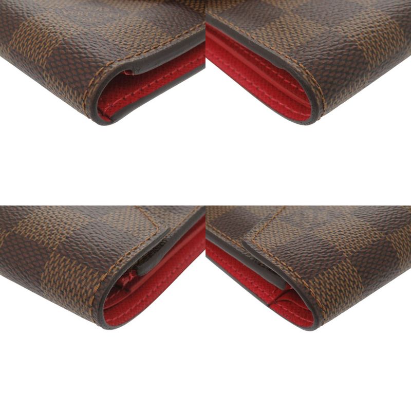 Louis Vuitton Portefeuille Victorine Damier Red Brown Trifold — view 3