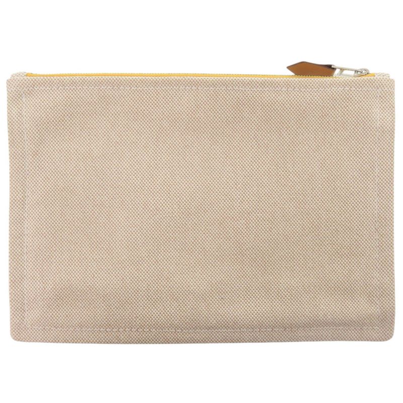 Hermes New Yachting PM Cotton Beige Pouch 0158 — view 3