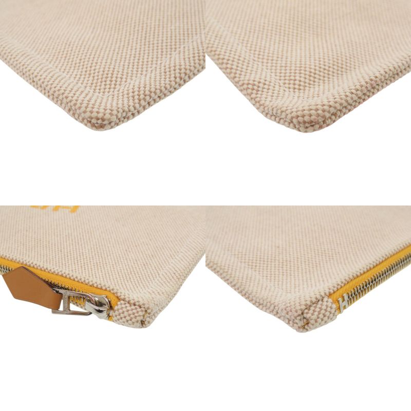 Hermes New Yachting PM Cotton Beige Pouch 0158 — view 4