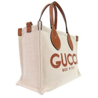 Gucci Print Medium Tote 2-Way Canvas Leather Beige 0852 — view 4