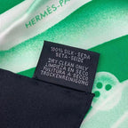 Hermes Silk Scarf Carre 90 Please Check IN Green Box — view 8