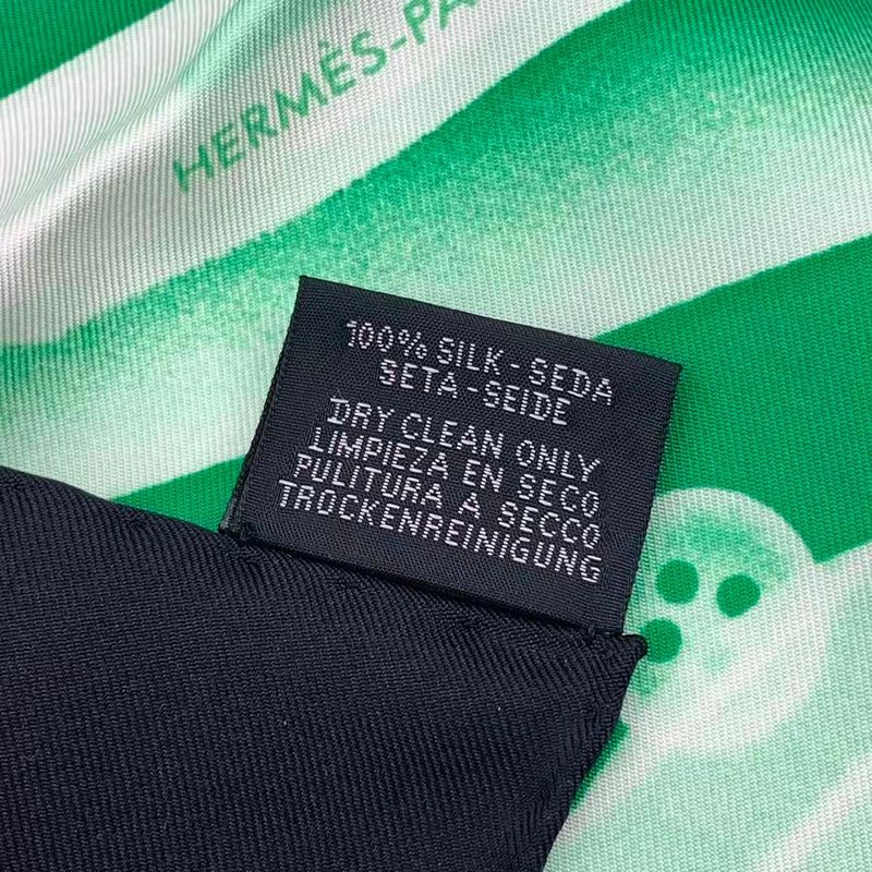 Hermes Silk Scarf Carre 90 Please Check IN Green Box — view 8