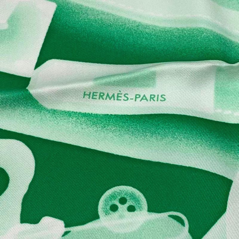 Hermes Silk Scarf Carre 90 Please Check IN Green Box — view 7