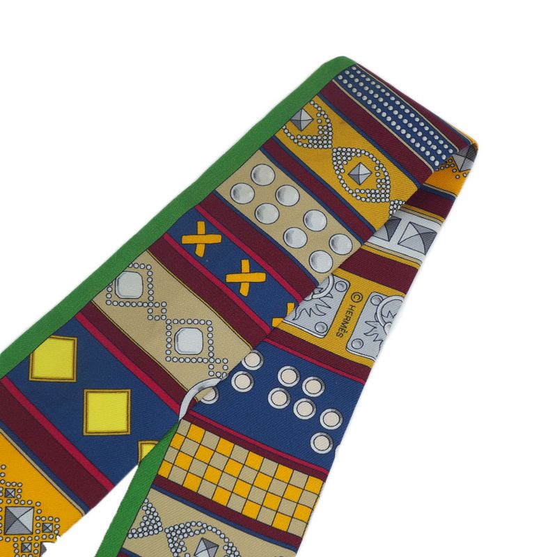 Hermes Colliers De Chiens Twilly Scarf 100% Silk — view 5