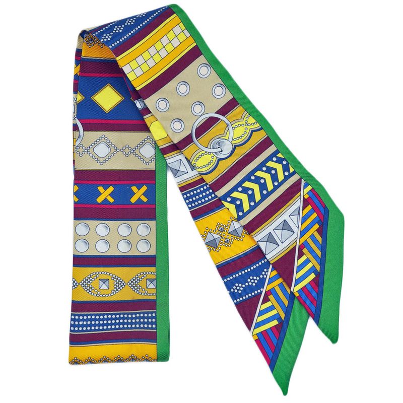 Hermes Colliers De Chiens Twilly Scarf 100% Silk — view 2