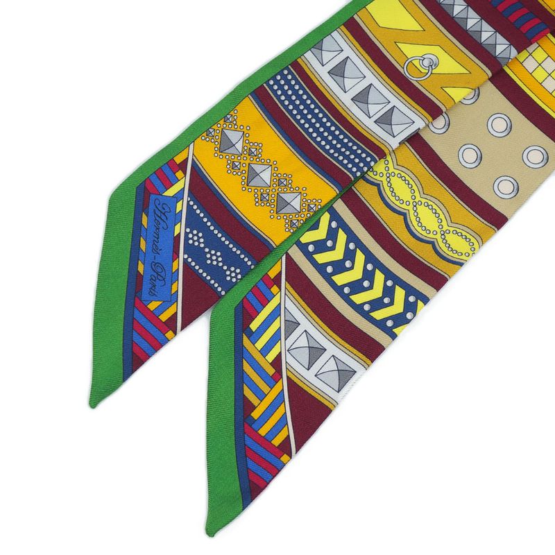 Hermes Colliers De Chiens Twilly Scarf 100% Silk — view 3