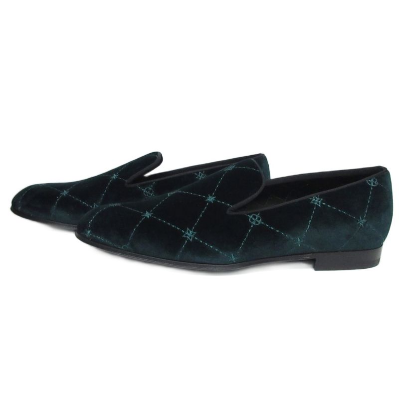 Louis Vuitton Auteuil Line Opera Shoes Loafers Logo Velvet Dress 6.5 — view 2