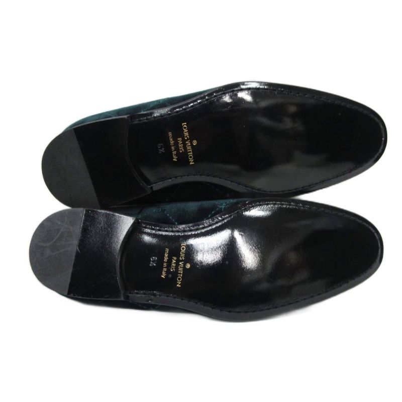 Louis Vuitton Auteuil Line Opera Shoes Loafers Logo Velvet Dress 6.5 — view 6