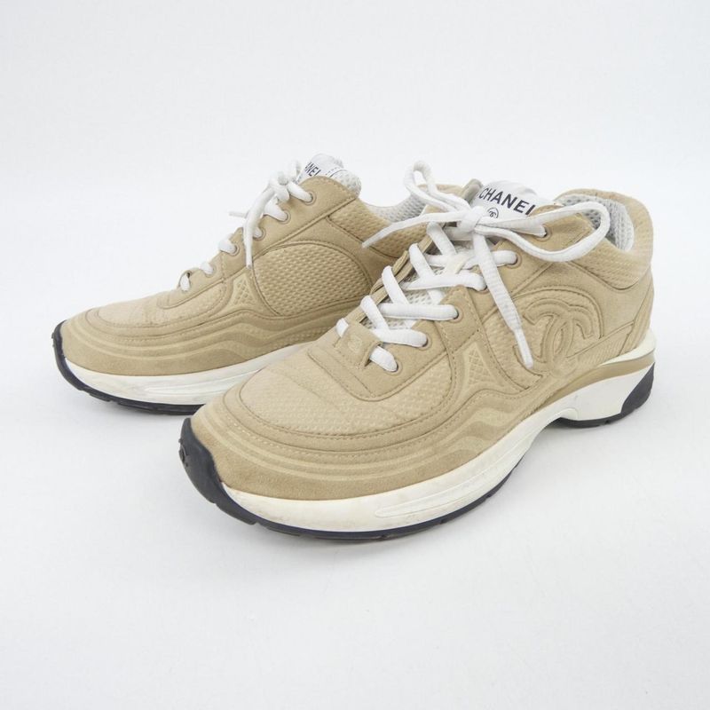 Chanel Size 38 Beige Sneakers — view 3