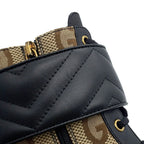 Gucci Boots Jumbo GG Marmont Ankle Leather Canvas 34.5 — view 7