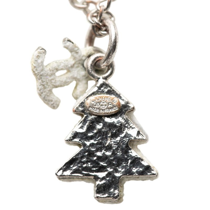 Chanel Fall Winter Collection Christmas Tree Motif Silver Metal — view 3