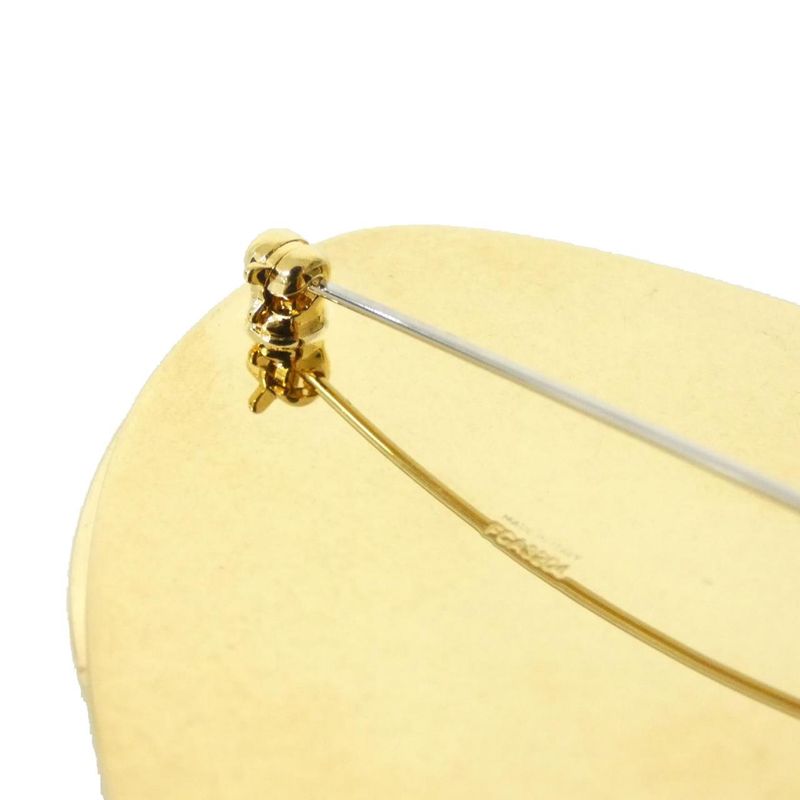 Celine Golden Ellipse Brooch — view 4