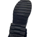 Chanel Short Boots Quilted CC Logo Lace Up Leather 35 — view 9