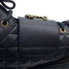 Chanel Short Boots Quilted CC Logo Lace Up Leather 35 — view 6