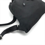 Prada Triangle Logo Nylon Tessuto Backpack Pack Black — view 5