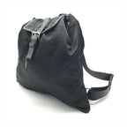 Prada Triangle Logo Nylon Tessuto Backpack Pack Black — view 2