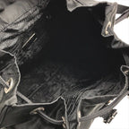 Prada Triangle Logo Nylon Tessuto Backpack Pack Black — view 8