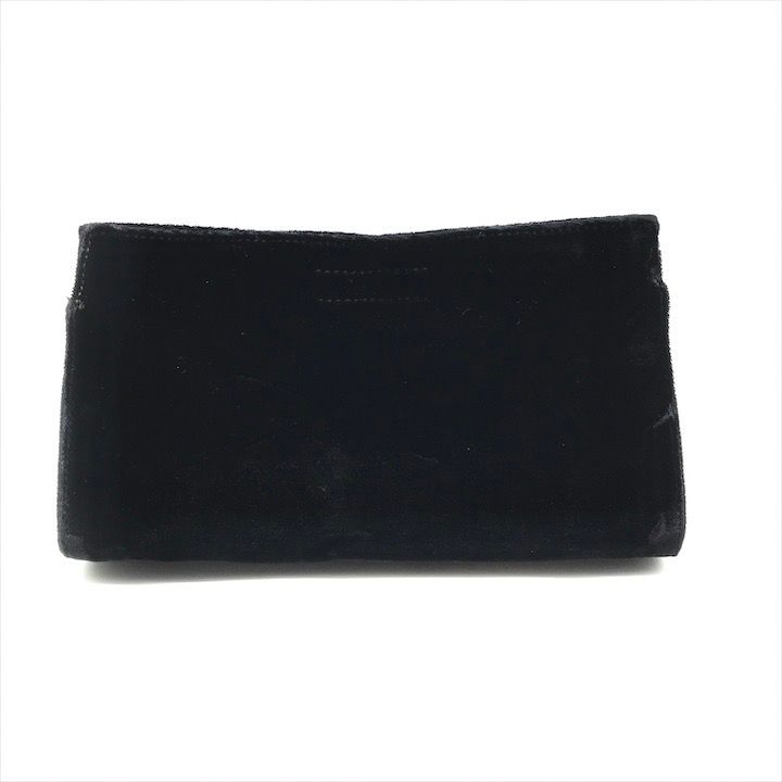 Prada Velour Pouch Black Clutch — view 2