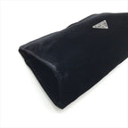 Prada Velour Pouch Black Clutch — view 4