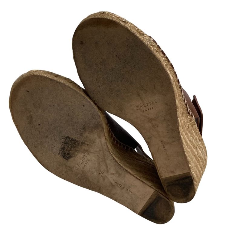 Celine Fibie Period Espadrilles Open Toe Leather Sandals Size 35 — view 6