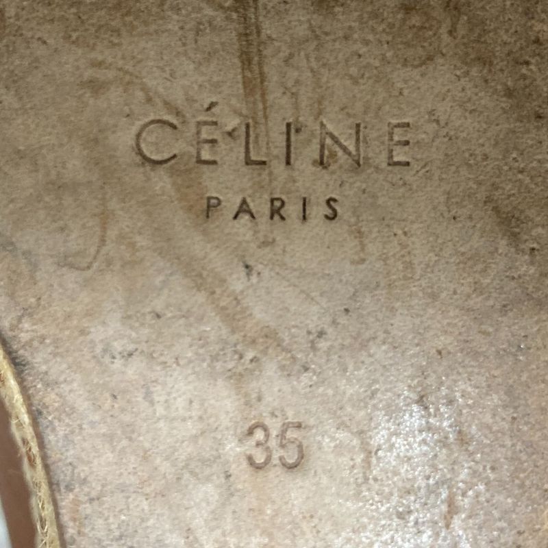 Celine Fibie Period Espadrilles Open Toe Leather Sandals Size 35 — view 7