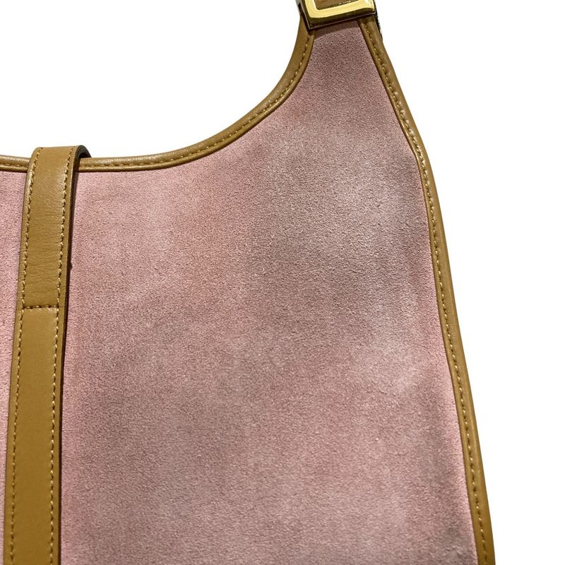 Gucci Suede One Shoulder Bag 002 1068 Pink — view 5