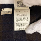 Hermes 100% Cashmere Check Muffler Brown Navy Scarf — view 7