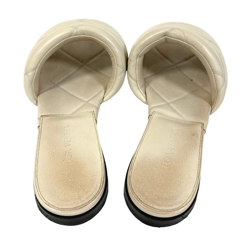 Bottega Veneta Lido Square Toe Flat Sandals 35 Off White — view 5