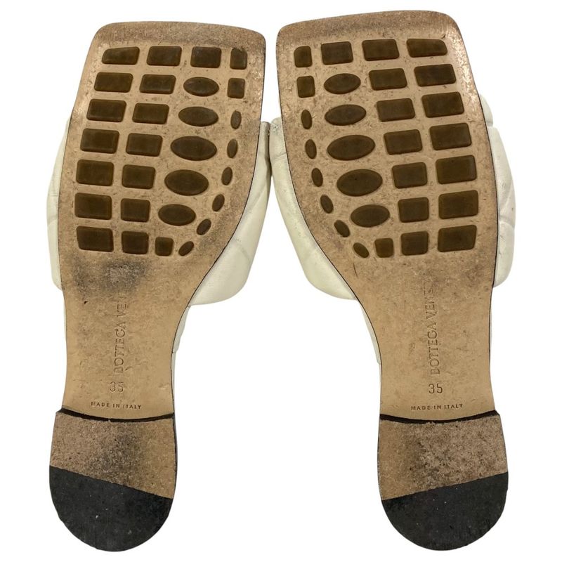 Bottega Veneta Lido Square Toe Flat Sandals 35 Off White — view 6