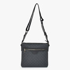 Gucci GG Supreme Shoulder Bag Black Canvas Silver — view 2