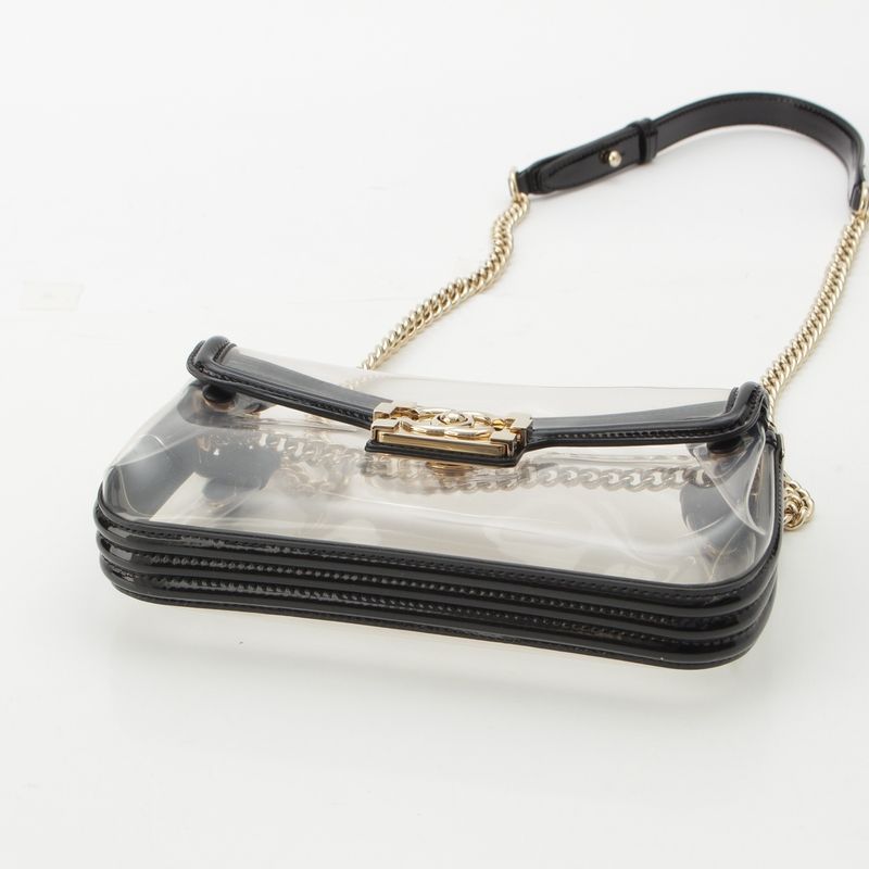 Chanel Boy Vinyl Mini 17 th Series Shoulder Bag Clear — view 6