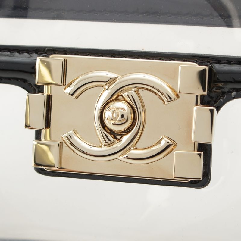 Chanel Boy Vinyl Mini 17 th Series Shoulder Bag Clear — view 9