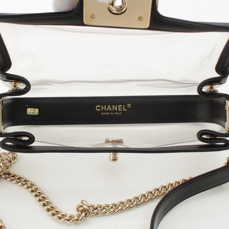 Chanel Boy Vinyl Mini 17 th Series Shoulder Bag Clear — view 7