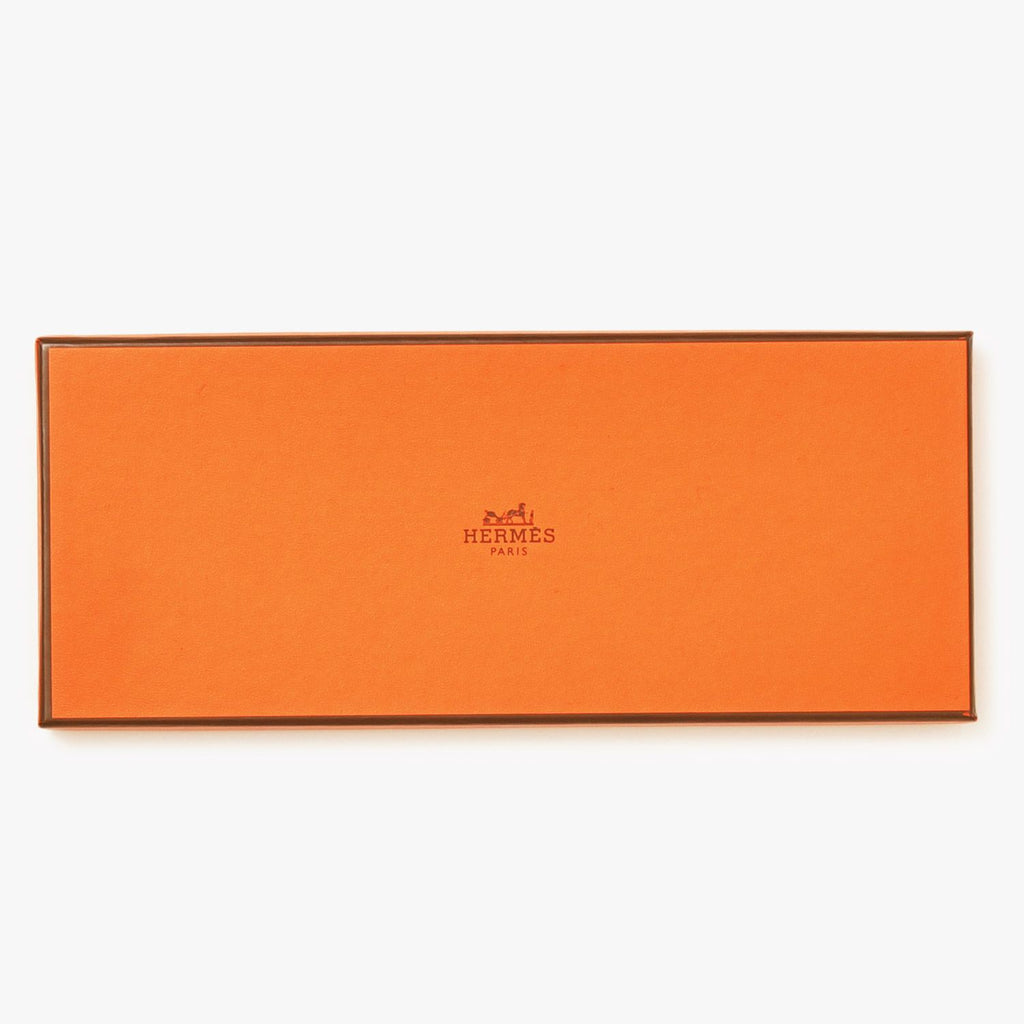 Hermes Large Tag Name Tag Bag Charm Chevre Etoupe Silver — view 7