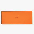 Hermes Large Tag Name Tag Bag Charm Chevre Etoupe Silver — view 7