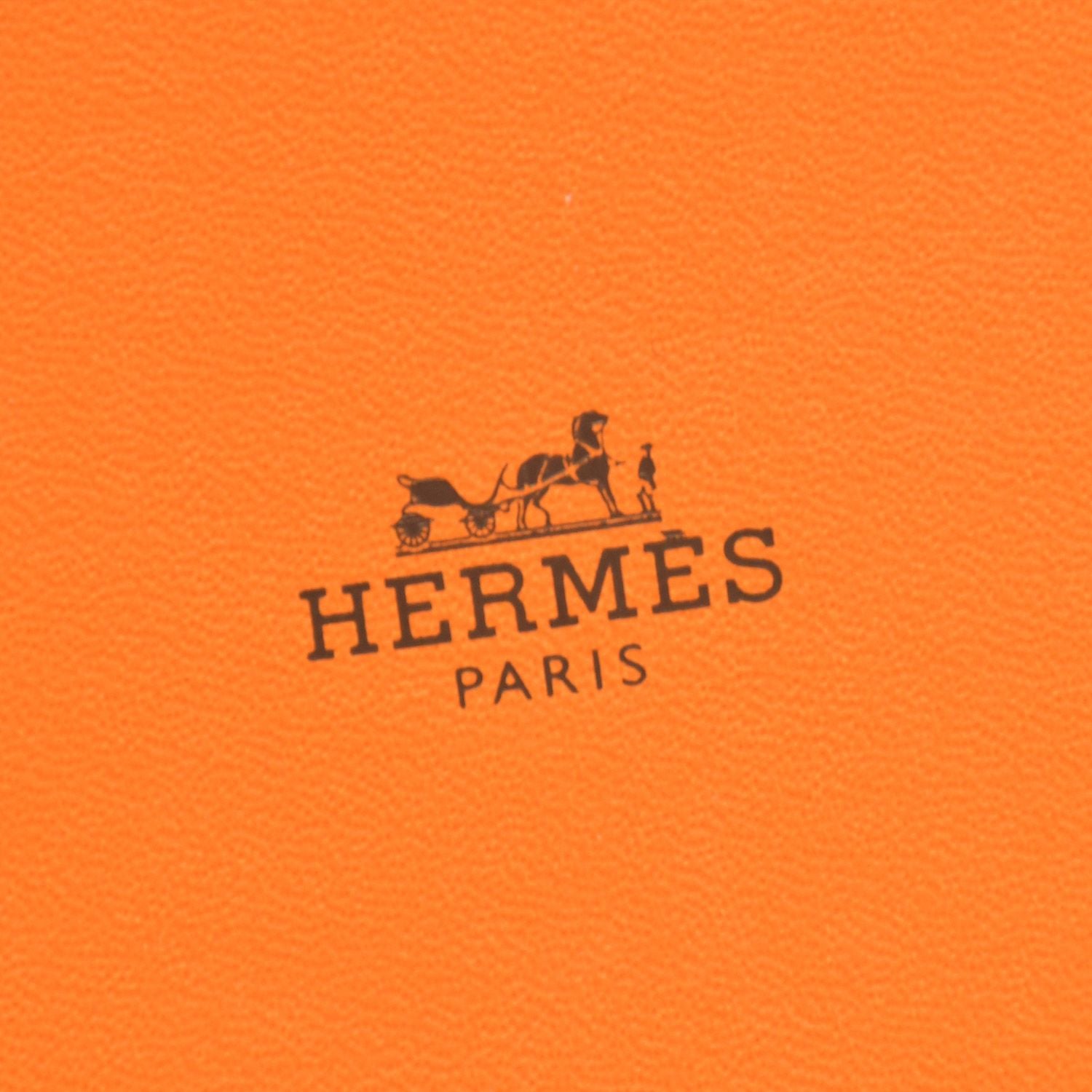 Hermes Large Tag Name Tag Bag Charm Chevre Etoupe Silver — view 8