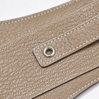 Hermes Large Tag Name Tag Bag Charm Chevre Etoupe Silver — view 3