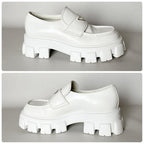 Prada Monolith Brushed Leather Loafers 6.5 White — view 6