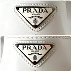 Prada Monolith Brushed Leather Loafers 6.5 White — view 8