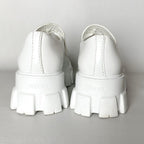 Prada Monolith Brushed Leather Loafers 6.5 White — view 4