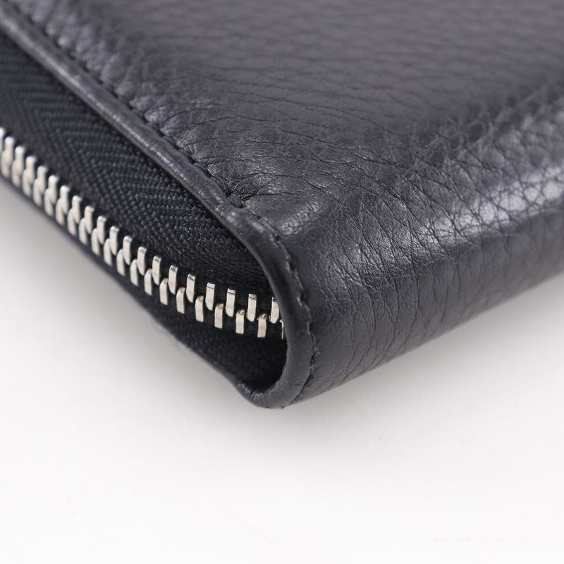 Gucci Sherry Line Inter-locking G Leather Black Long Wallet — view 6