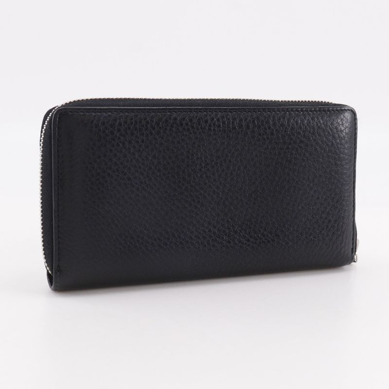 Gucci Sherry Line Inter-locking G Leather Black Long Wallet — view 3