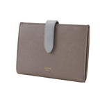Celine Medium Strap Wallet Leather Gray Bifold — view 2