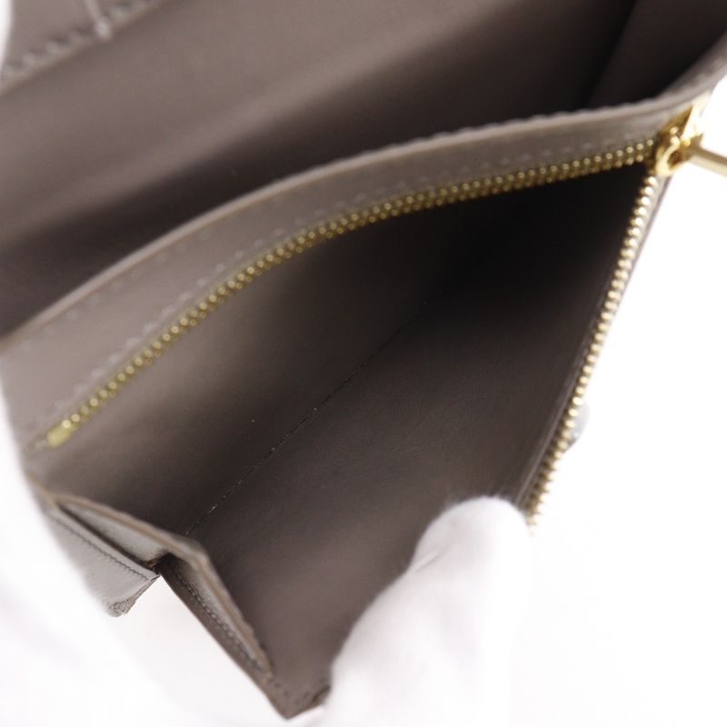 Celine Medium Strap Wallet Leather Gray Bifold — view 8