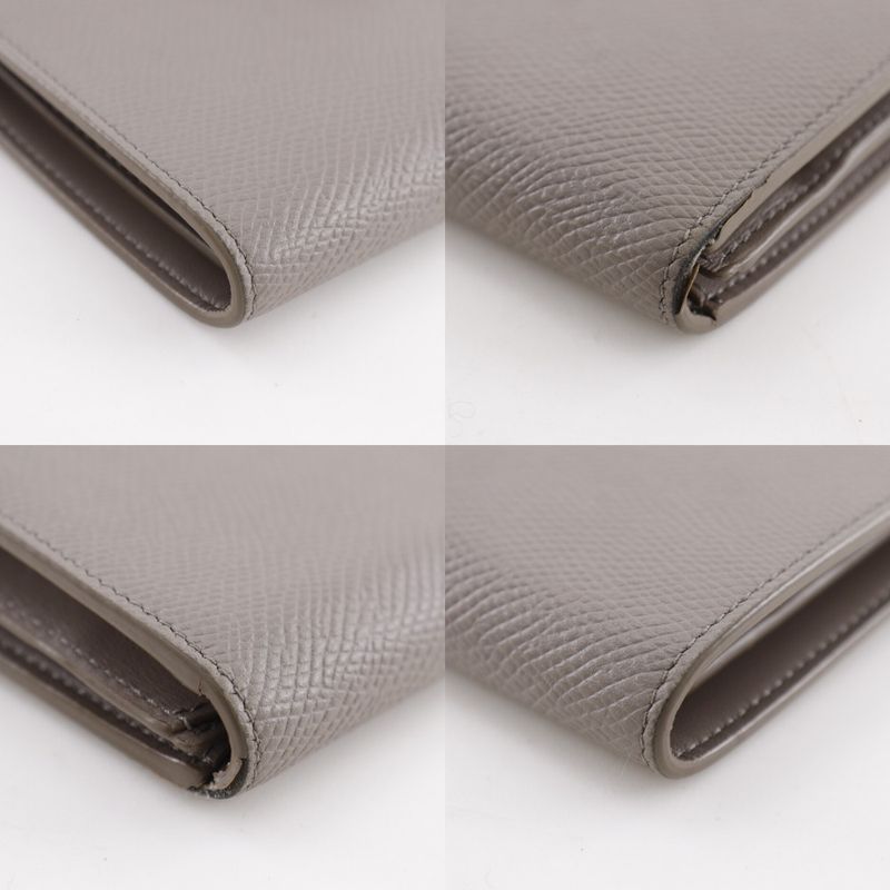 Celine Medium Strap Wallet Leather Gray Bifold — view 4