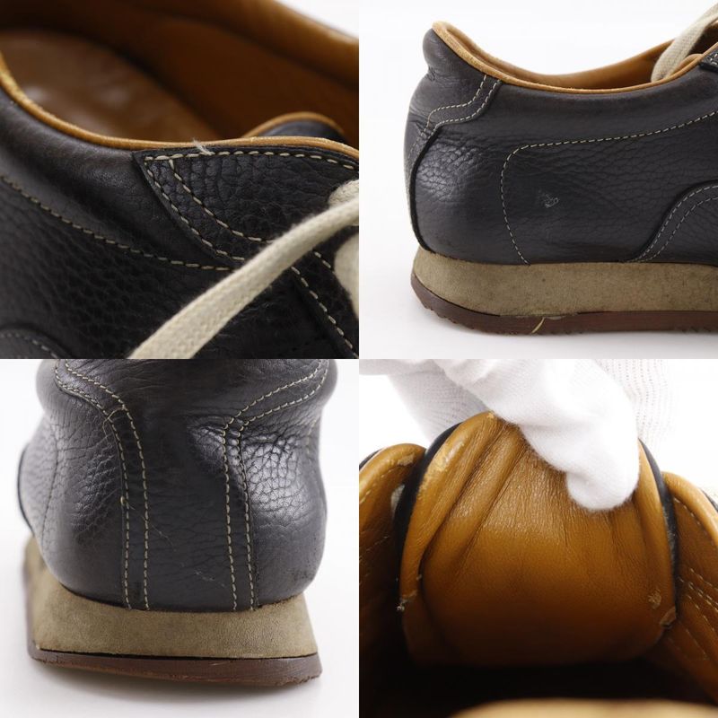 Hermes Quick H Logo Leather Black Sneakers — view 8